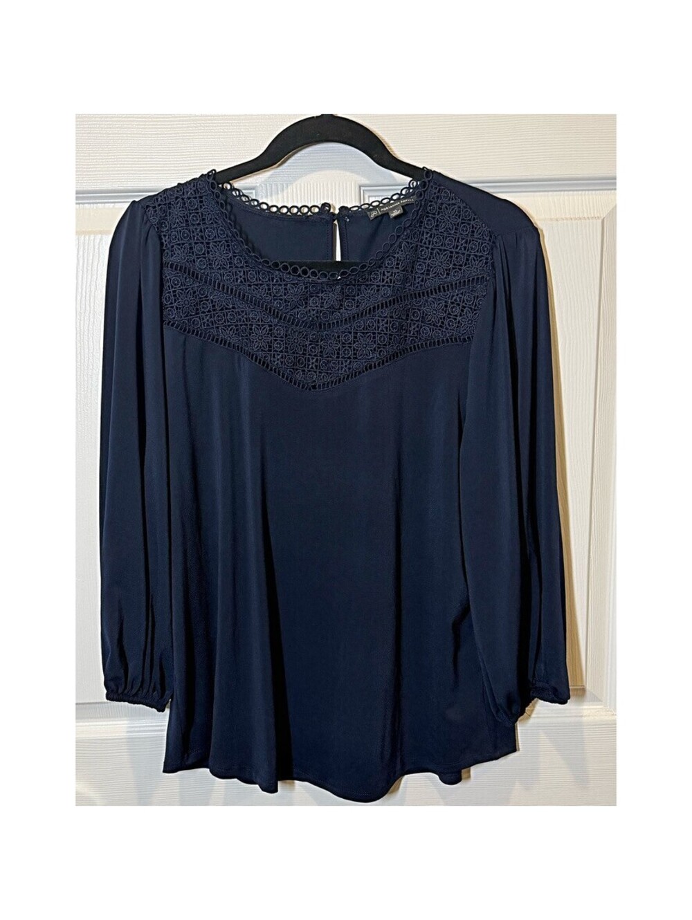 Lace yoke blouse